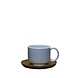 Hubsch Amare tasse et soucoupe bleu/olive set de 4 pièces - 211705 Hubsch Amare tasse et soucoupe bleu/olive set de 4 pièces - 211705