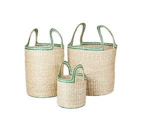 Broste Copenhagen Paniers Lykke vert lot de 3 pièces Broste Copenhagen Paniers Lykke vert lot de 3 pièces