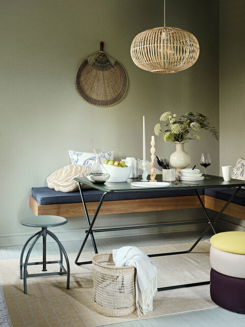 Broste Copenhagen Taburete Sire verde - 70010112