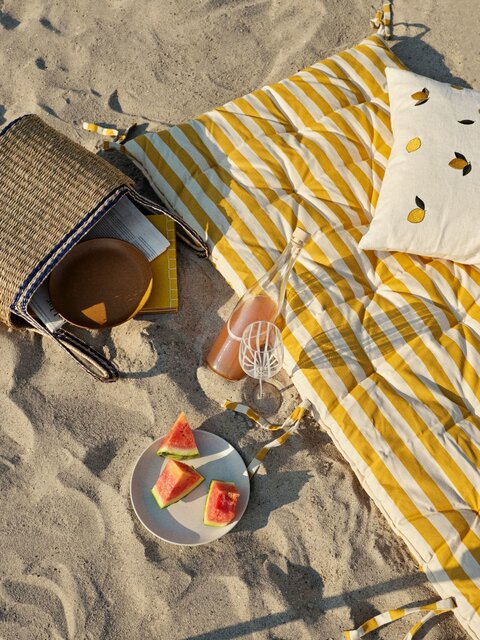 Broste Copenhagen Cuscino da spiaggia Franca giallo - 71210301