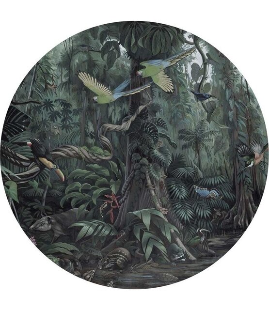 KEK Amsterdam Papel pintado círculo paisajes tropicales SC-072 - ø 142,5 cm