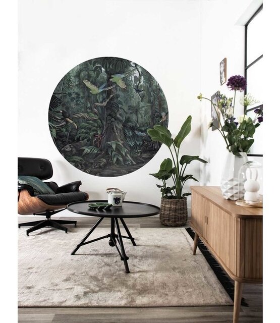 KEK Amsterdam Papel pintado círculo paisajes tropicales SC-072 - ø 142,5 cm