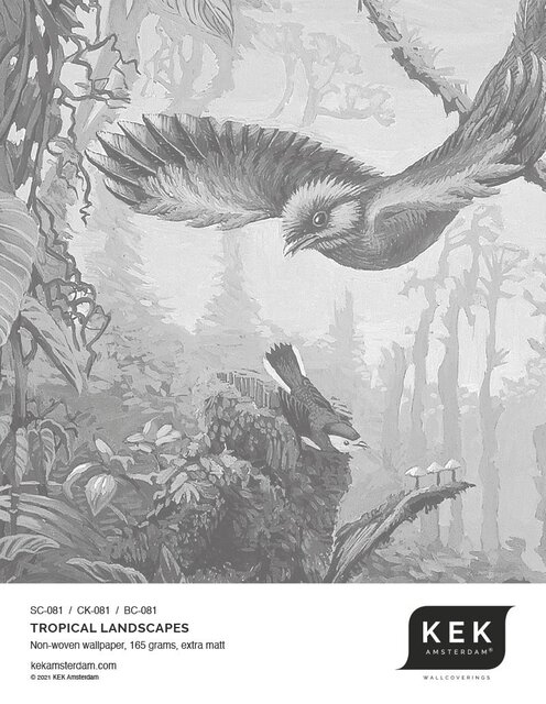KEK Amsterdam Carta da parati circolare paesaggi tropicali SC-081 - ø142.5cm