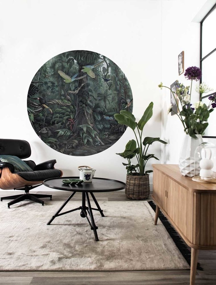 KEK Amsterdam Papier peint cercle de paysages tropicaux CK-072 - ø190cm KEK Amsterdam Papier peint cercle de paysages tropicaux CK-072 - ø190cm