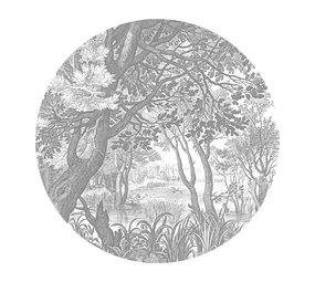 KEK Amsterdam Engraved landscapes circle wallpaper CK-044 - ø190cm KEK Amsterdam Engraved landscapes circle wallpaper CK-044 - ø190cm