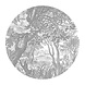 KEK Amsterdam Engraved landscapes cirkelbehang BC-044 - ø237,5 cm KEK Amsterdam Engraved landscapes cirkelbehang BC-044 - ø237,5 cm