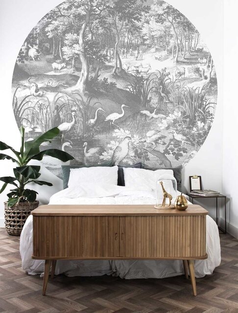 KEK Amsterdam Engraved landscapes behangcirkel SC-045 - ø142,5cm