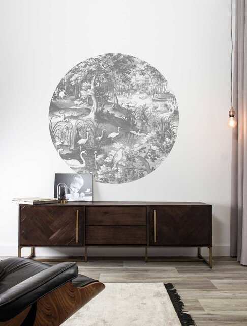 KEK Amsterdam Graverad landskap cirkel tapet CK-045 - ø190cm