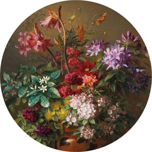 KEK Amsterdam Blommig tapet cirkel CK-076 ø190cm