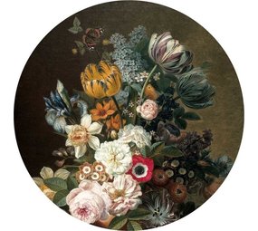 KEK Amsterdam Cerchio per carta da parati con fiori dell'età dell'oro SC-075 ø142,5 cm