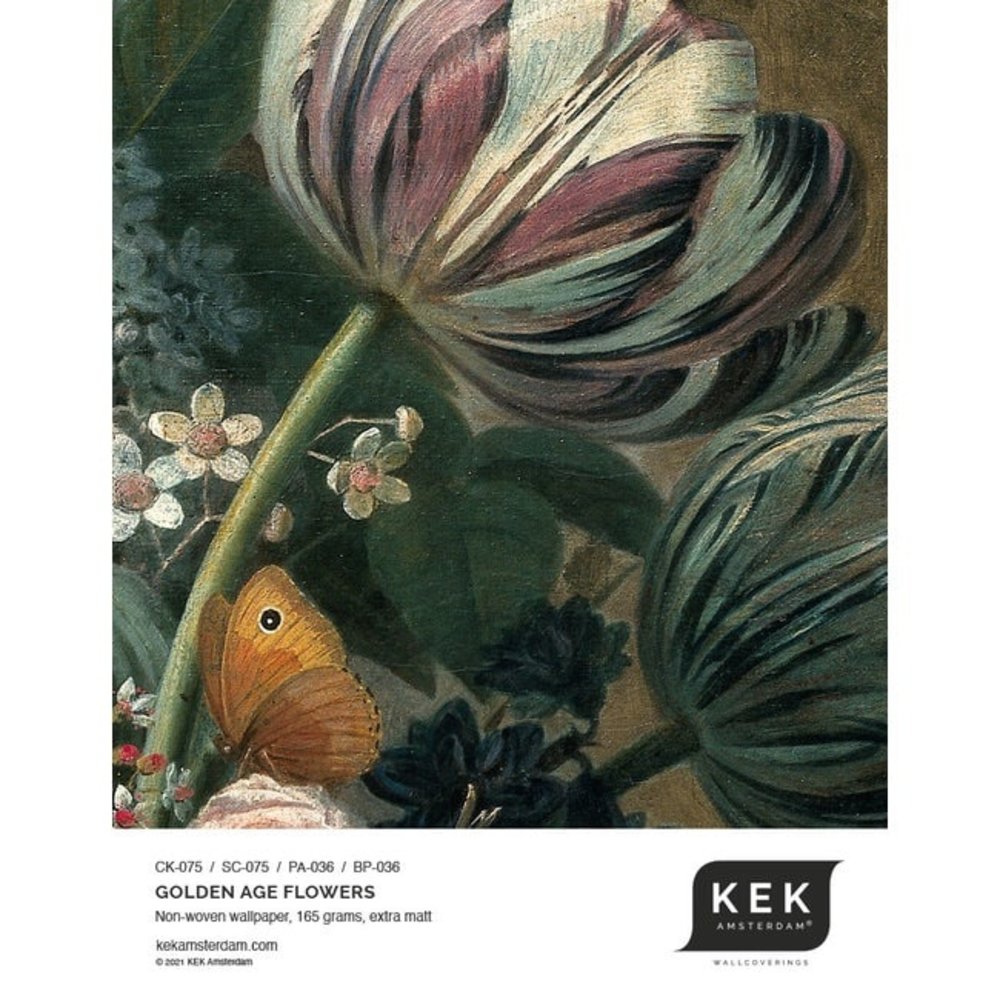 KEK Amsterdam Papel pintado flores edad dorada circulo CK-075 ø190cm KEK Amsterdam Papel pintado flores edad dorada circulo CK-075 ø190cm