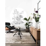 KEK Amsterdam Engraved flowers cirkelbehang CK-061 - ø190cm KEK Amsterdam Engraved flowers cirkelbehang CK-061 - ø190cm