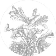 KEK Amsterdam Cerchio per carta da parati con fiori incisi SC-060 - ø142,5cm