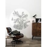 KEK Amsterdam Engraved flowers wallpaper circle SC-060 - ø142.5cm