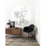KEK Amsterdam Engraved flowers cirkelbehang CK-059 - ø190cm