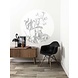 KEK Amsterdam Engraved flowers cirkelbehang CK-059 - ø190cm KEK Amsterdam Engraved flowers cirkelbehang CK-059 - ø190cm