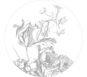 KEK Amsterdam Cerchio per carta da parati con fiori incisi BC-059 - ø237,5cm