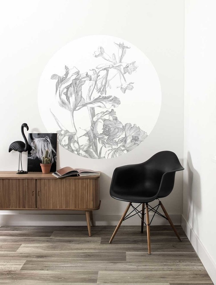 KEK Amsterdam Engraved flowers behangcirkel BC-059 - ø237,5cm KEK Amsterdam Engraved flowers behangcirkel BC-059 - ø237,5cm