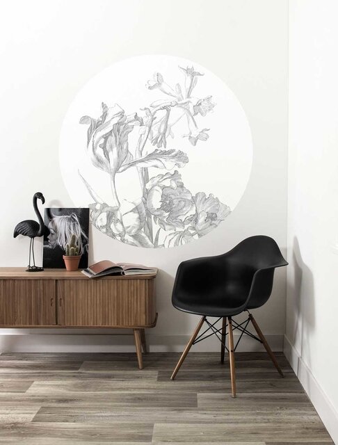 KEK Amsterdam Graverad blomtapet cirkel BC-059 - ø237,5cm
