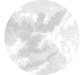 KEK Amsterdam Graverad moln tapet cirkel SC-058 - ø142,5cm KEK Amsterdam Graverad moln tapet cirkel SC-058 - ø142,5cm