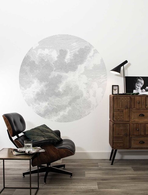 KEK Amsterdam Engraved clouds circle wallpaper CK-058 - ø190cm