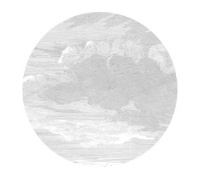 KEK Amsterdam Engraved clouds cirkelbehang CK-057 - ø190cm