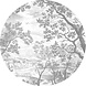 KEK Amsterdam Engraved landscapes cirkelbehang CK-046 - ø190cm KEK Amsterdam Engraved landscapes cirkelbehang CK-046 - ø190cm