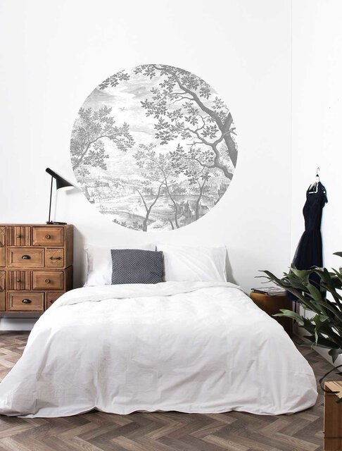 KEK Amsterdam Engraved landscapes circle wallpaper CK-046 - ø190cm