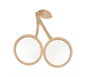 OYOY Cherry rattan wall mirror