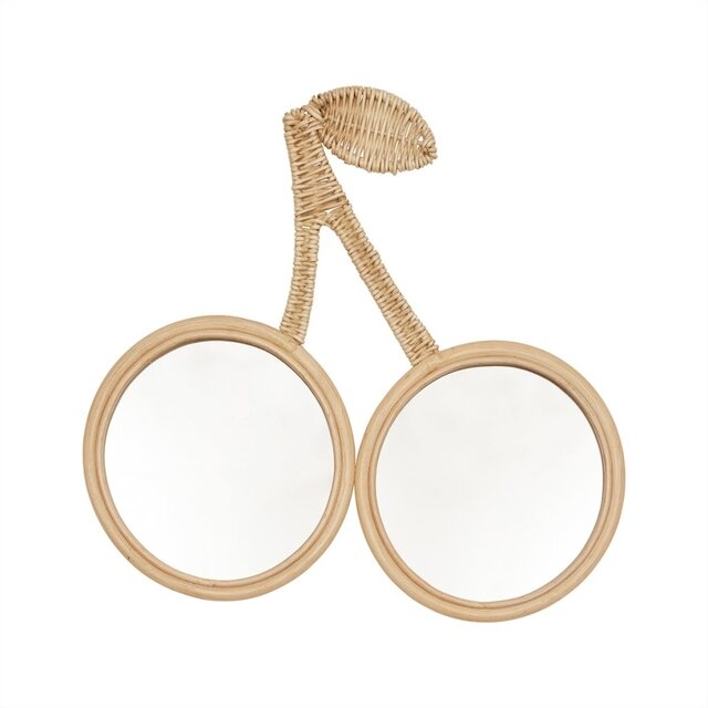 OYOY Kersen rotan wandspiegel - M107277 OYOY Kersen rotan wandspiegel - M107277