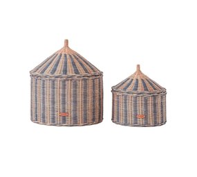 OYOY Circus baskets blue set of 2 pieces OYOY Circus baskets blue set of 2 pieces