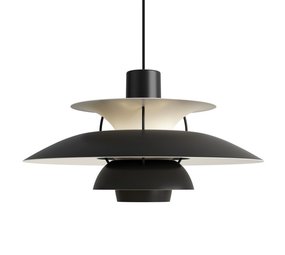 Louis Poulsen Lampada a sospensione PH 5 monocromatica nera Louis Poulsen Lampada a sospensione PH 5 monocromatica nera