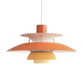 Louis Poulsen PH 5 hanging lamp hues of orange Louis Poulsen PH 5 hanging lamp hues of orange