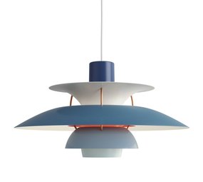 Louis Poulsen PH 5 hängande lampa nyanser av blå Louis Poulsen PH 5 hängande lampa nyanser av blå