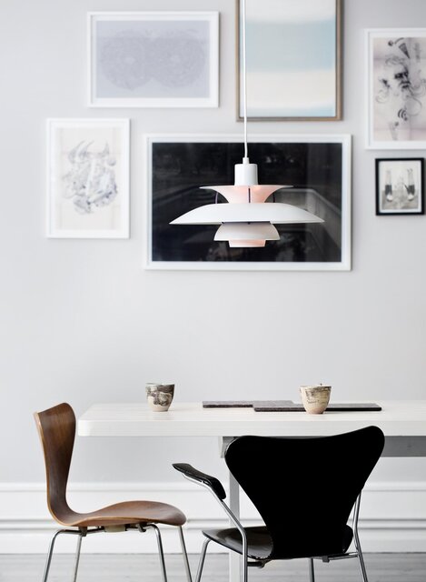 Louis Poulsen Lampada a sospensione PH 5 bianco classico - 5741099870 Louis Poulsen Lampada a sospensione PH 5 bianco classico - 5741099870