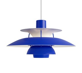 Louis Poulsen Lámpara colgante PH 5 monocromo azul