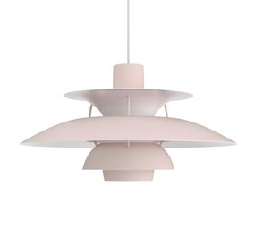 Louis Poulsen PH 5 hänglampa monokrom ljusrosa Louis Poulsen PH 5 hänglampa monokrom ljusrosa