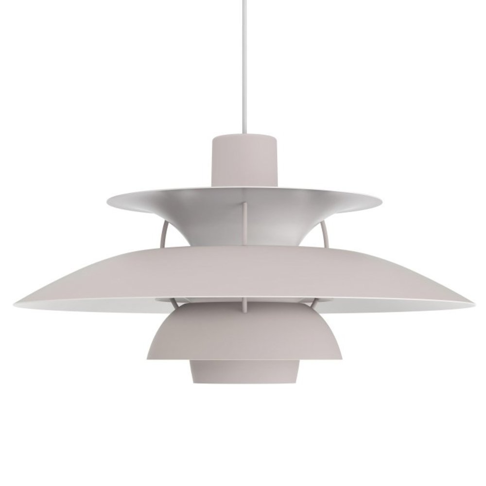 Louis Poulsen PH 5 hanglamp monochrome oyster grey - 5741113057 Louis Poulsen PH 5 hanglamp monochrome oyster grey - 5741113057