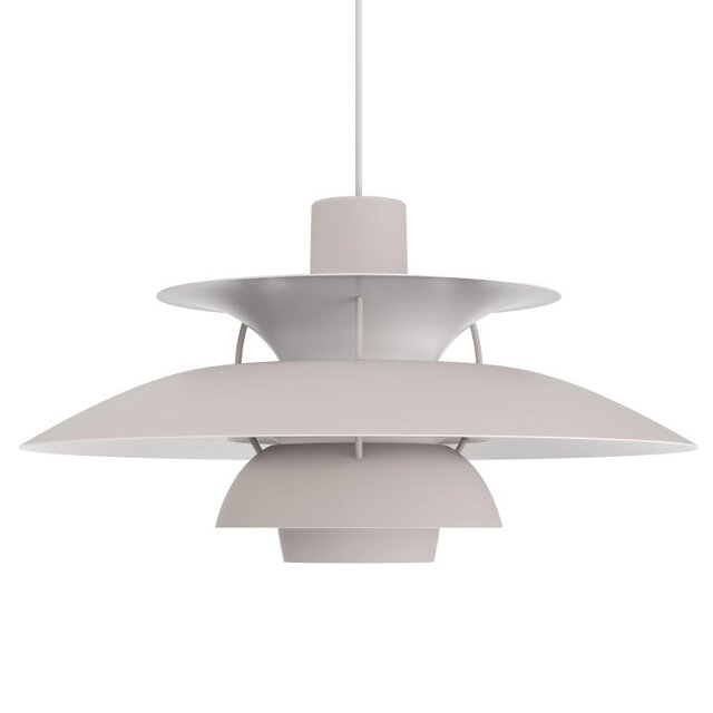 Louis Poulsen Suspension PH 5 monochrome gris huître - 5741113057