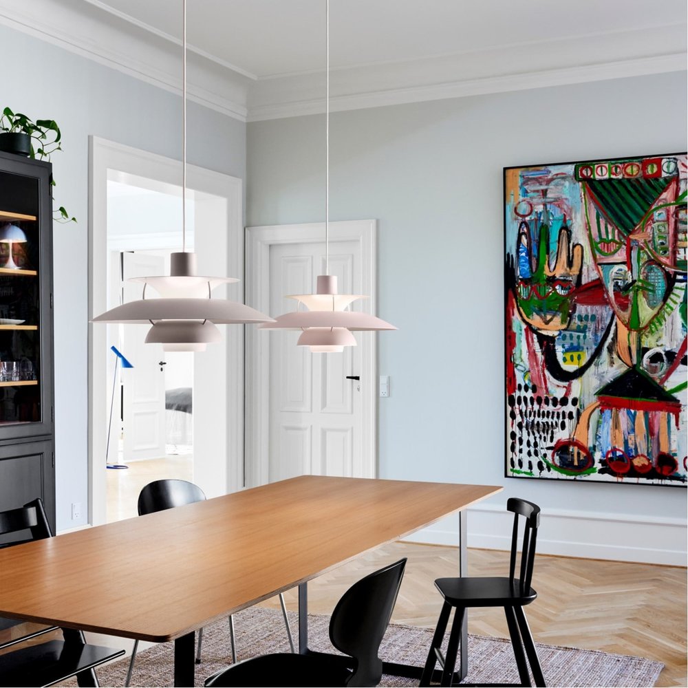 Louis Poulsen Suspension PH 5 monochrome gris huître - 5741113057