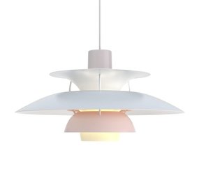 Louis Poulsen Lámpara colgante PH 5 azul ostra rosa Louis Poulsen Lámpara colgante PH 5 azul ostra rosa