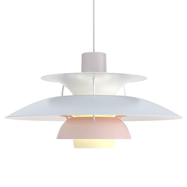 Louis Poulsen Lampada a sospensione PH 5 rosa blu ostrica - 5741113073