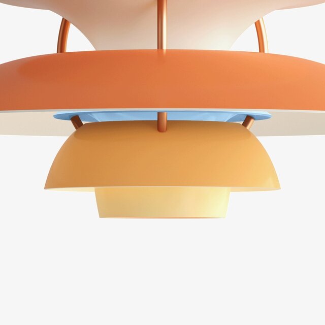 Louis Poulsen PH 5 mini hanglamp hues of orange - 5741095081 Louis Poulsen PH 5 mini hanglamp hues of orange - 5741095081