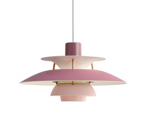Louis Poulsen PH 5 mini hängande lampa nyanser av ros Louis Poulsen PH 5 mini hängande lampa nyanser av ros