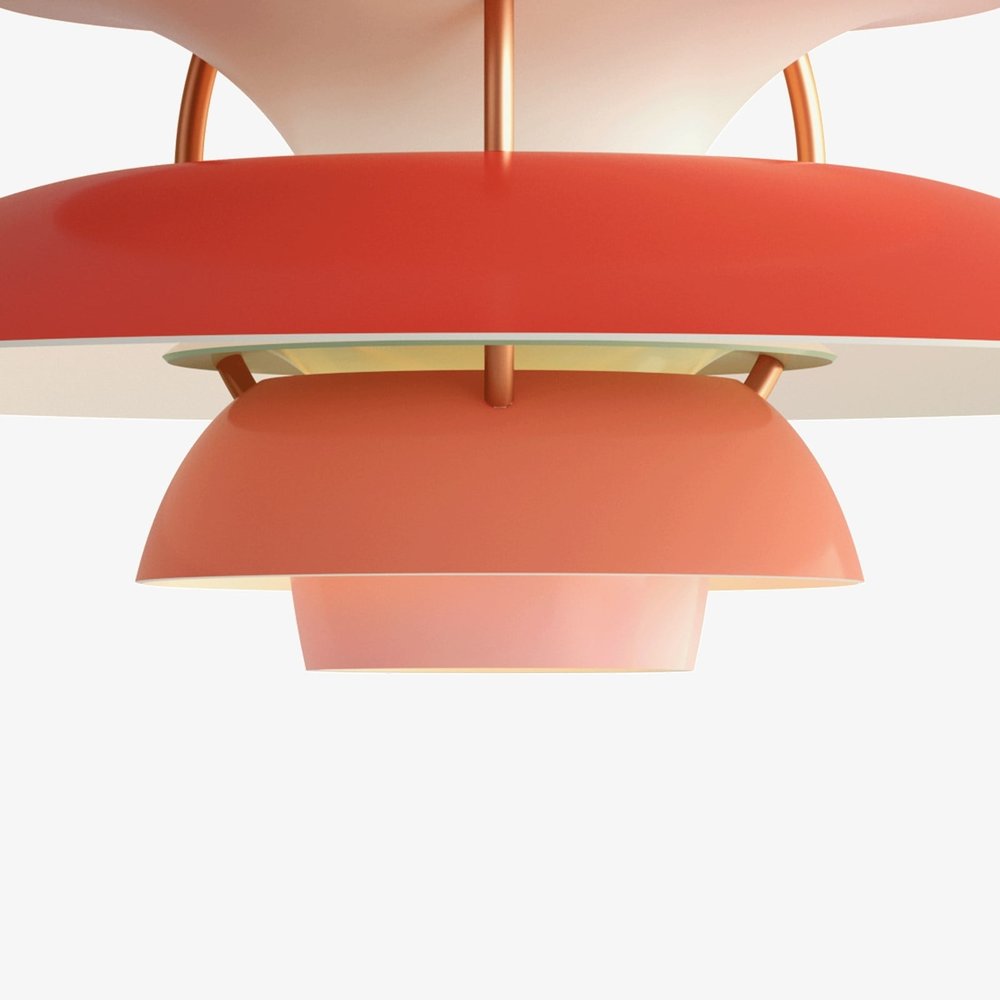Louis Poulsen PH 5 mini hanging lamp hues of red - 5741095104