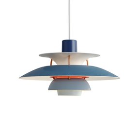Louis Poulsen PH 5 mini hanging lamp hues of blue Louis Poulsen PH 5 mini hanging lamp hues of blue