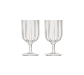 OYOY Verres à vin Mizu blanc lot de 4 pièces