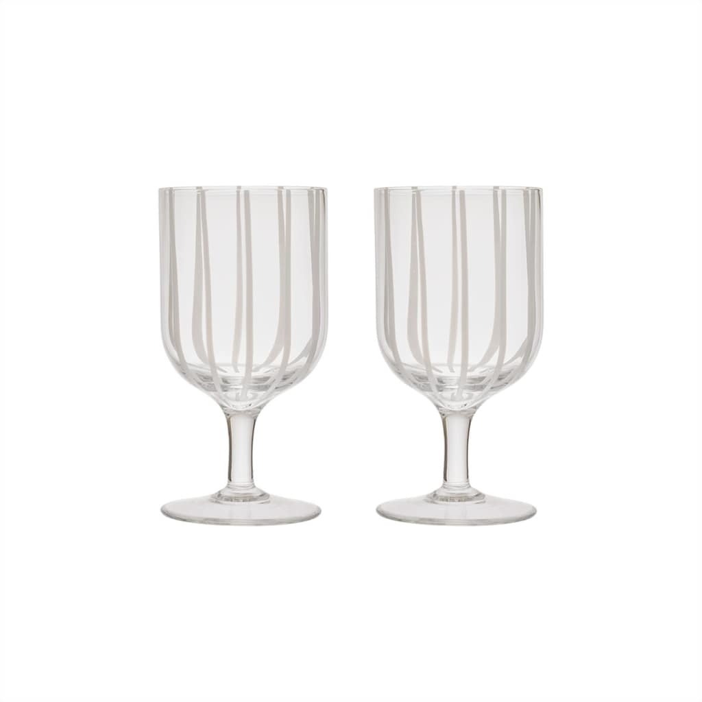 OYOY Verres à vin Mizu blanc set de 4 pièces - L300546