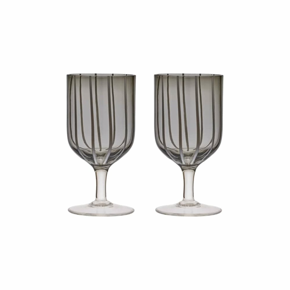 OYOY Mizu wijnglazen grijs set van 4 stuks - L300547 OYOY Mizu wijnglazen grijs set van 4 stuks - L300547