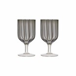 OYOY Mizu wijnglazen grijs set van 4 stuks - L300547 OYOY Mizu wijnglazen grijs set van 4 stuks - L300547